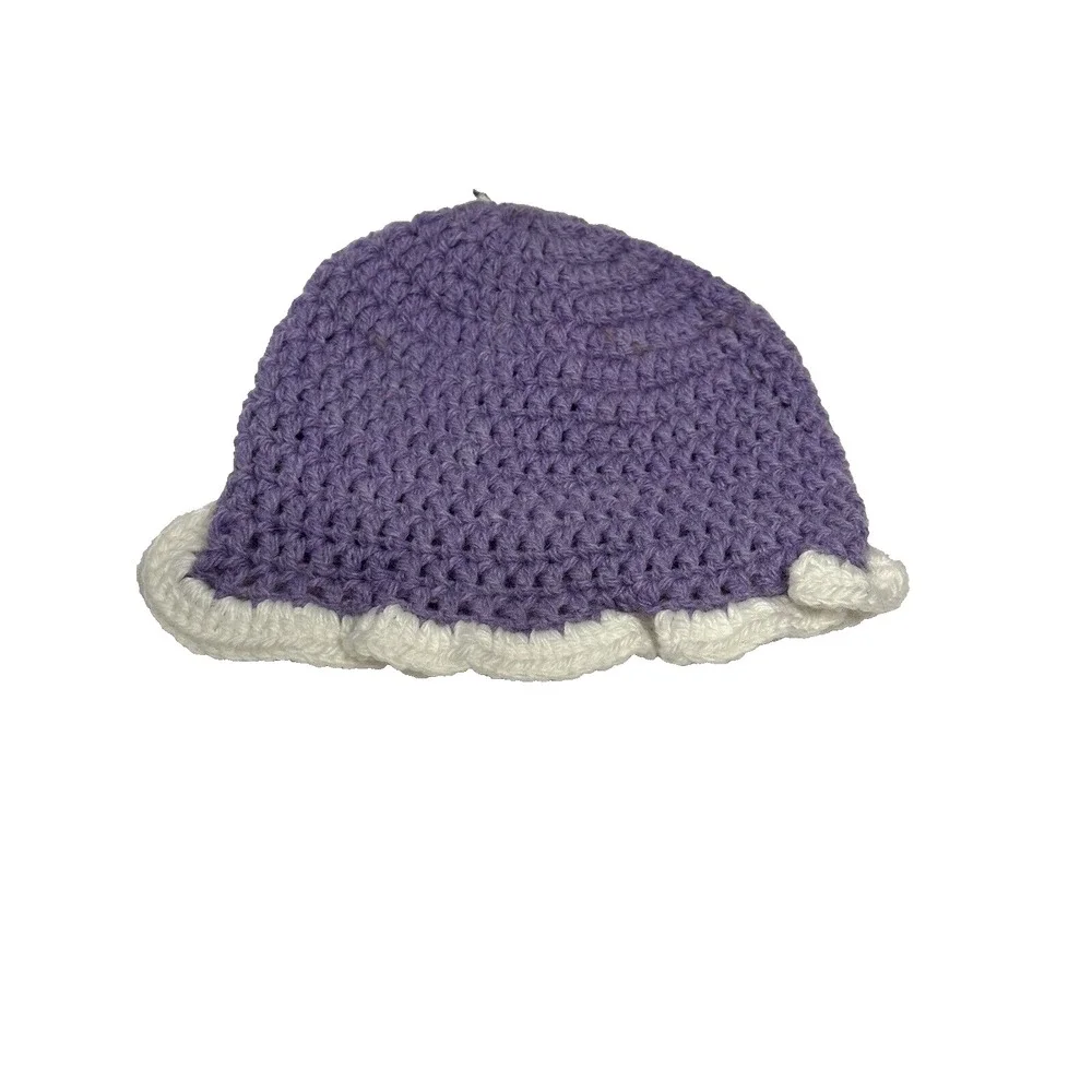NEW‎ handmade crocheted newborn baby hat yarn